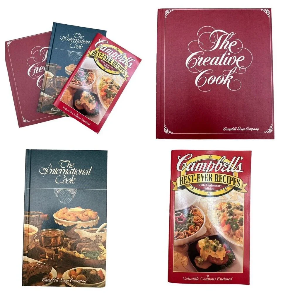Campbell's Soup 2 Hardcover Cook Book Lot x 3 circa 70s and 80s +125th Edition